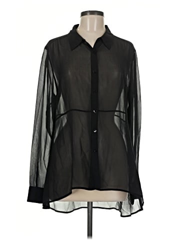 Eileen Fisher Long Sleeve Silk Top (view 1)