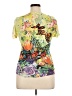 One World 100% Polyester Green Short Sleeve Blouse Size XL - photo 2