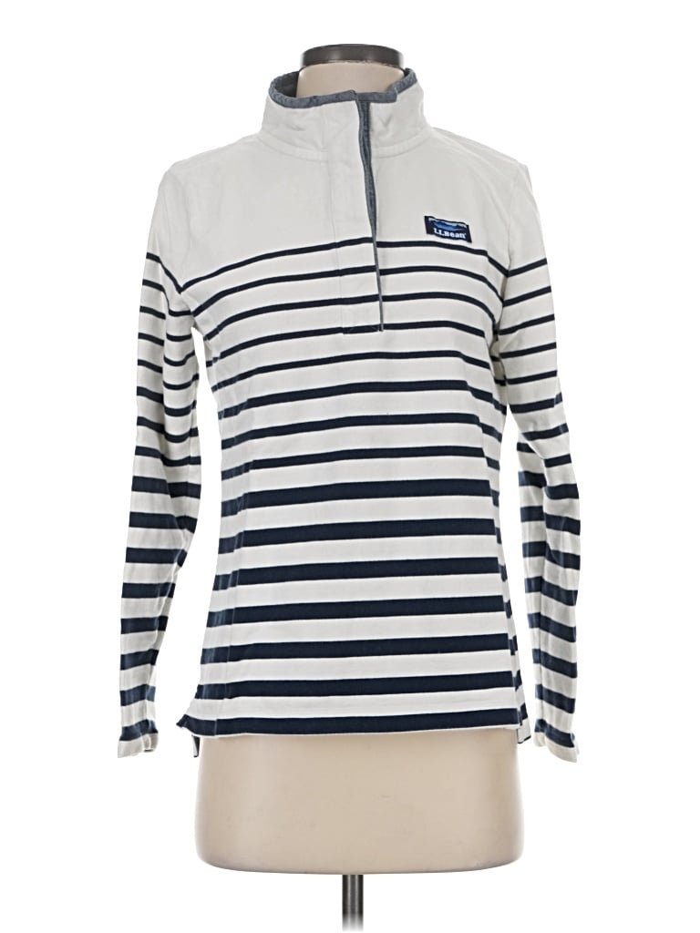 Pre-owned L.l.bean Pullover Sweater In White