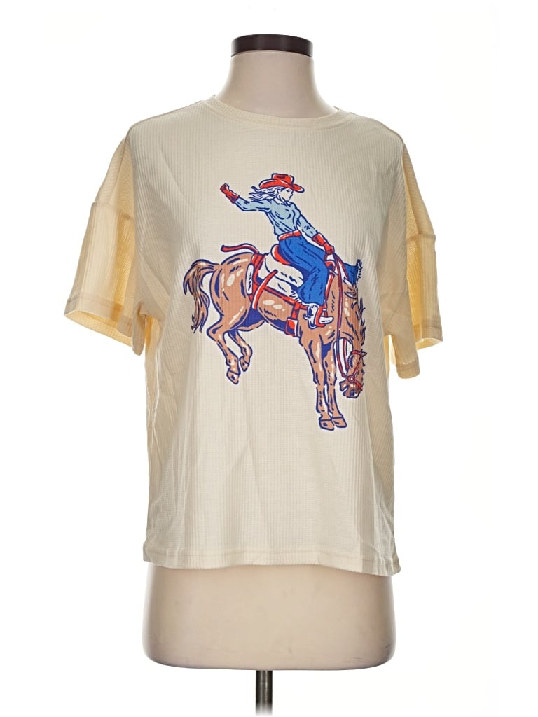 Pre-owned Jess Lea Short Sleeve T-shirt In Ivory