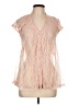 A'reve 100% Polyester Pink Short Sleeve Blouse Size L - photo 1