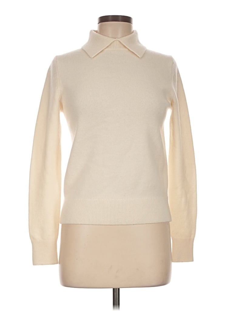 Pre-owned Babaton Wool Pullover Sweater In Ivory