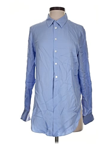 Theory Long Sleeve Silk Top (view 1)