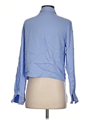 Theory Long Sleeve Silk Top (view 2)