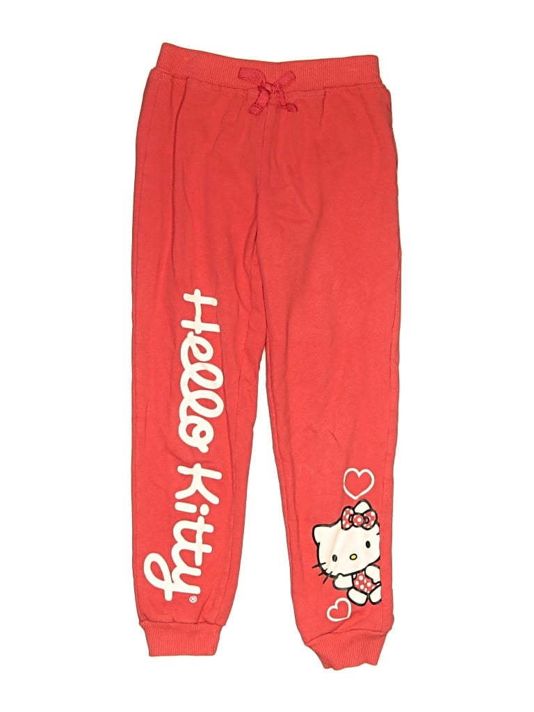 Pre-owned Hello Kitty Kids' Sweatpants In Red