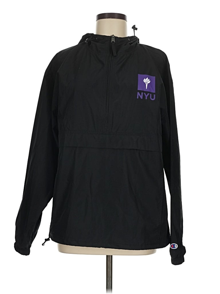 Pre-owned Champion Windbreaker Jacket In Black