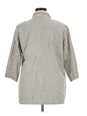 Ulla Popken 3/4 Sleeve Button-Down Shirt (view 2)