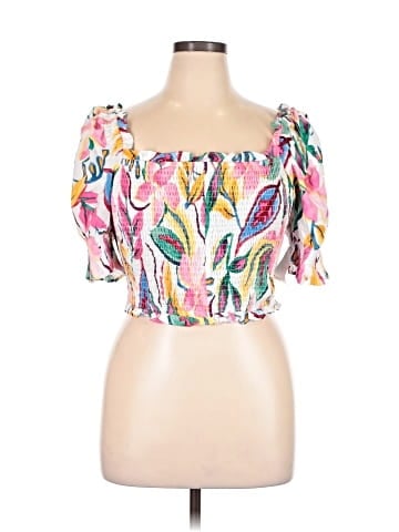 Bar III Short Sleeve Blouse (view 1)