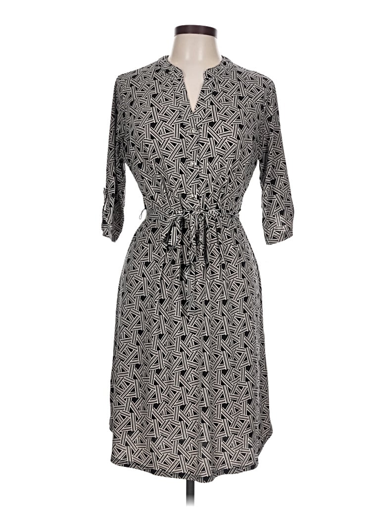 Pre-owned En Focus Studio Casual Dress In Gray