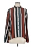 Karlie 100% Polyester Stripes Brown Long Sleeve Blouse Size M - photo 1