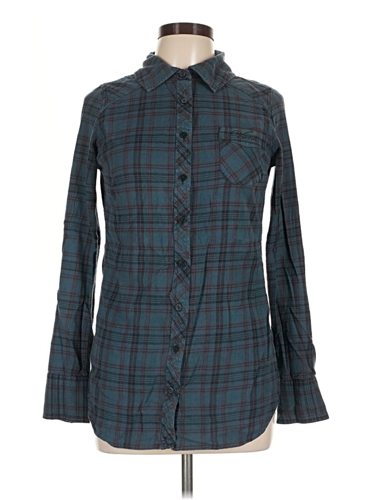 Pre-owned Vans Long Sleeve Button Down Shirt In Teal