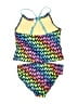 Lands' End Chevron-herringbone Blue Green Two Piece Swimsuit Size 12 - photo 2