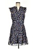 Maison Jules 100% Polyester Print Blue Casual Dress Size 6 - photo 1