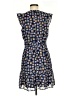 Maison Jules 100% Polyester Print Blue Casual Dress Size 6 - photo 2