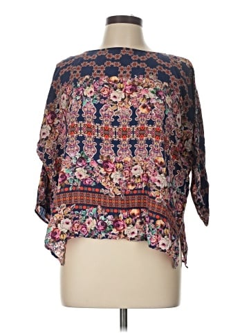 Kachel 3/4 Sleeve Silk Top (view 1)