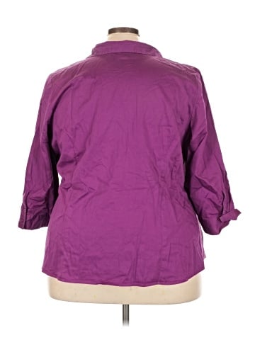Lane Bryant 3/4 Sleeve Button-Down Shirt (view 2)