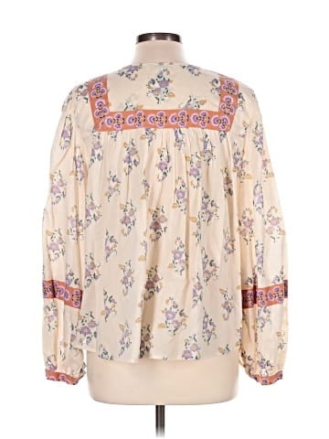Aqua 3/4 Sleeve Blouse (view 2)
