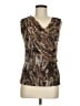 Grace Elements 100% Polyester Brown Sleeveless Blouse Size M - photo 1