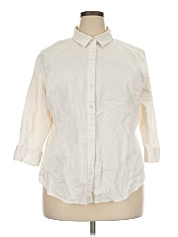 Worthington 3/4 Sleeve Button-Down Shirt (view 1)