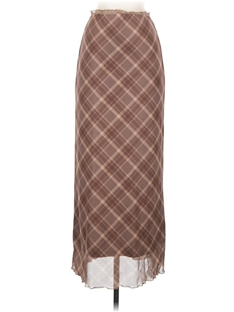 Pre-owned Olive & Oak Casual Skirt In Brown