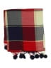 Unbranded Plaid Burgundy Scarf One size - photo 2