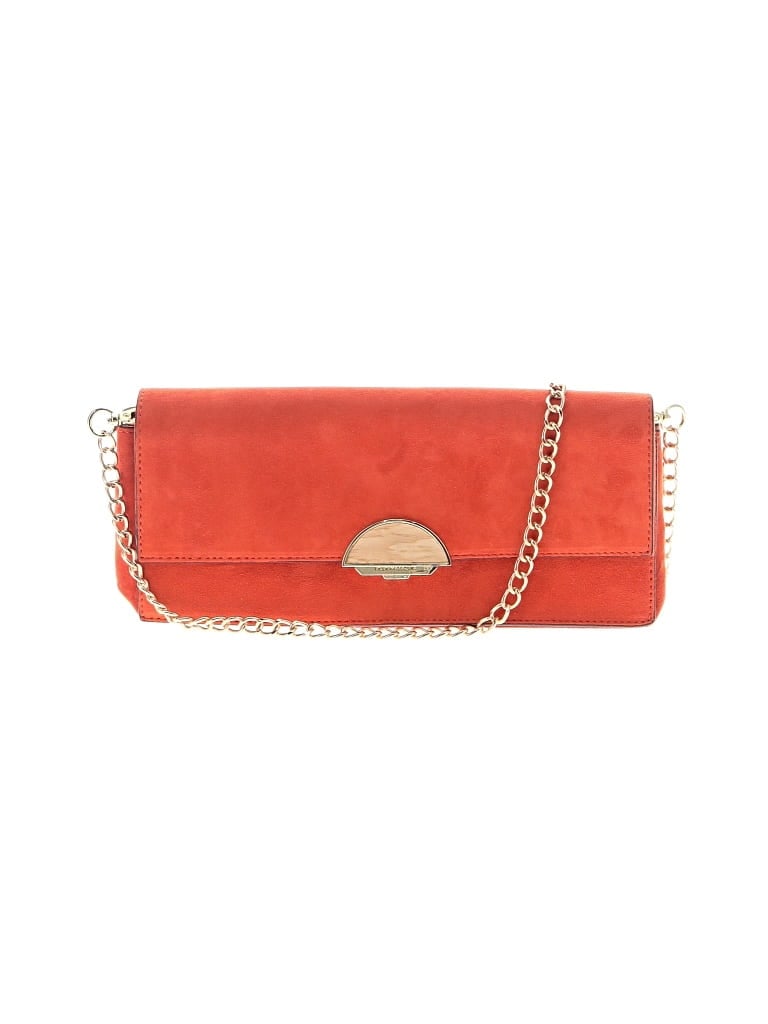 Pre-owned Bcbgmaxazria Leather Crossbody Bag In Orange
