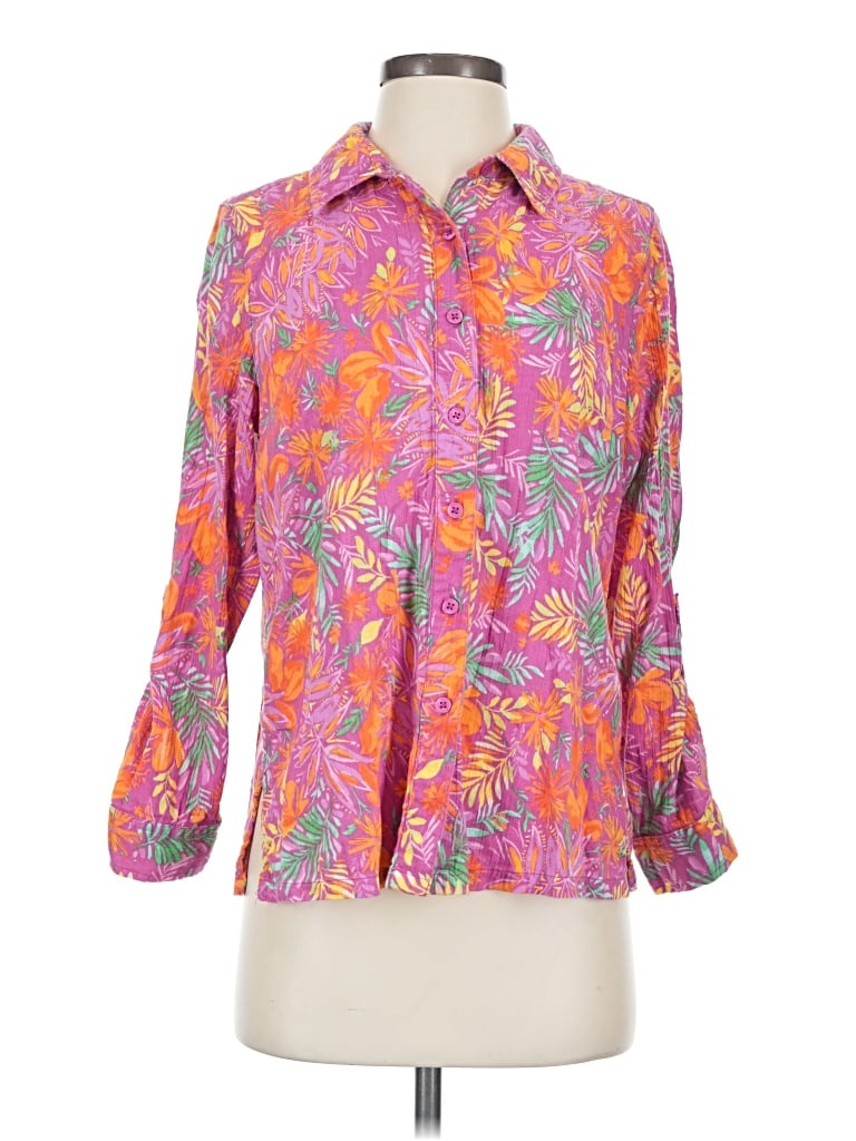 Pre-owned Appleseeds 3/4 Sleeve Blouse In Pink
