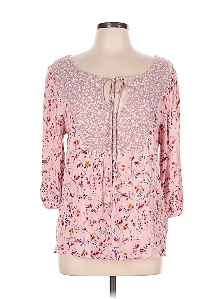 Pre-owned Adora 3/4 Sleeve Blouse In Pink