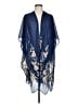 Francesca's 100% Polyester Blue Kimono One size - photo 1
