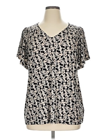 Anne Klein Short Sleeve Blouse (view 1)