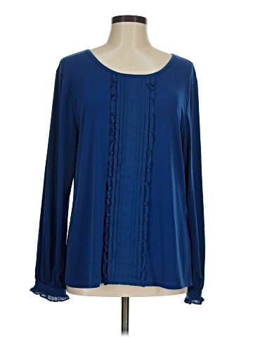 Karl Lagerfeld Paris Long Sleeve Blouse (view 1)