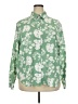Unbranded 100% Polyester Floral Green Long Sleeve Blouse Size 2X - photo 1