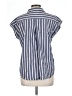 dip 100% Cotton Stripes Blue Short Sleeve Blouse Size L - photo 2