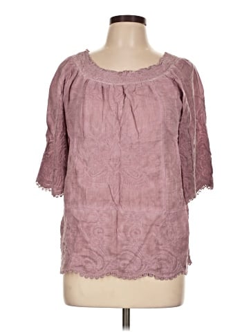 Ultra Pink 3/4 Sleeve Blouse (view 1)