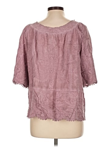 Ultra Pink 3/4 Sleeve Blouse (view 2)