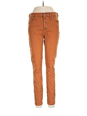 Madewell 9" Mid-Rise Skinny Jeans: Garment-Dyed Button-Front Edition (view 1)
