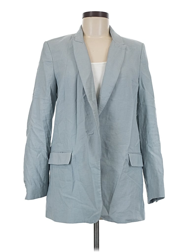 Pre-owned Zara Blazer Jacket In Blue