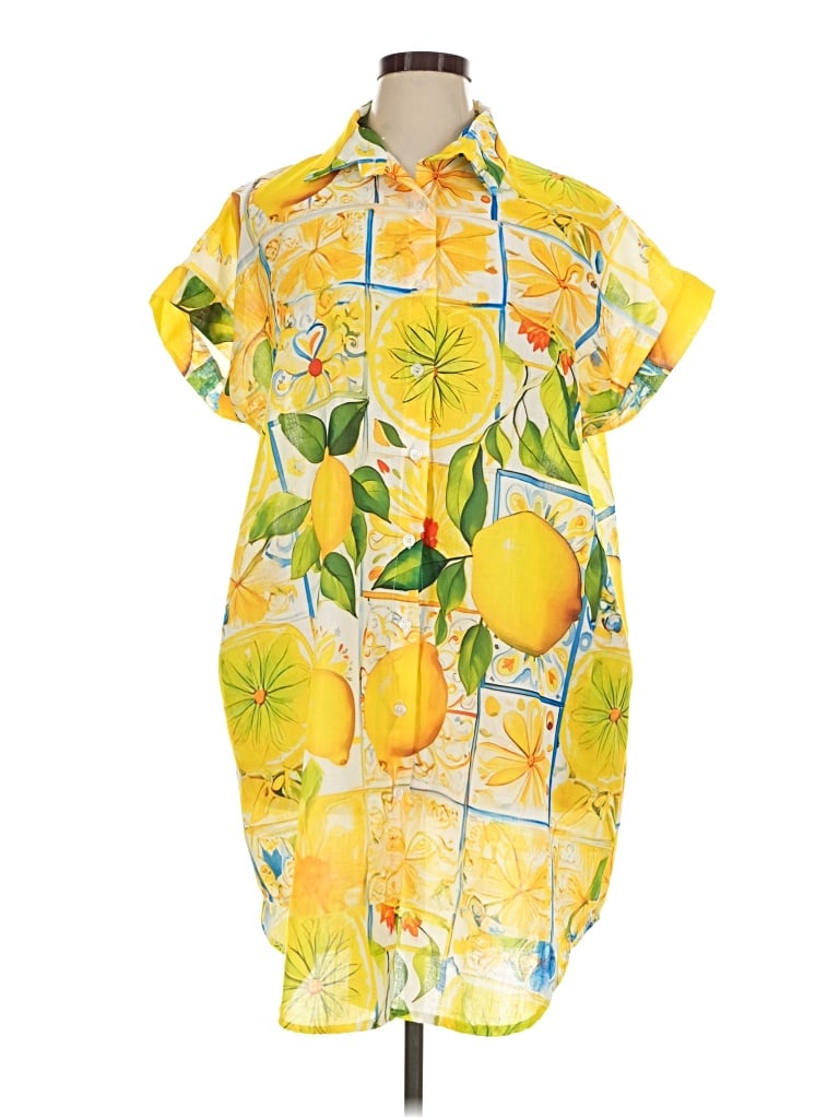 Pre-owned Assorted Brands Kimono In Yellow