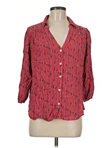 Porridge 3/4 Sleeve Button-Down Shirt (view 1)