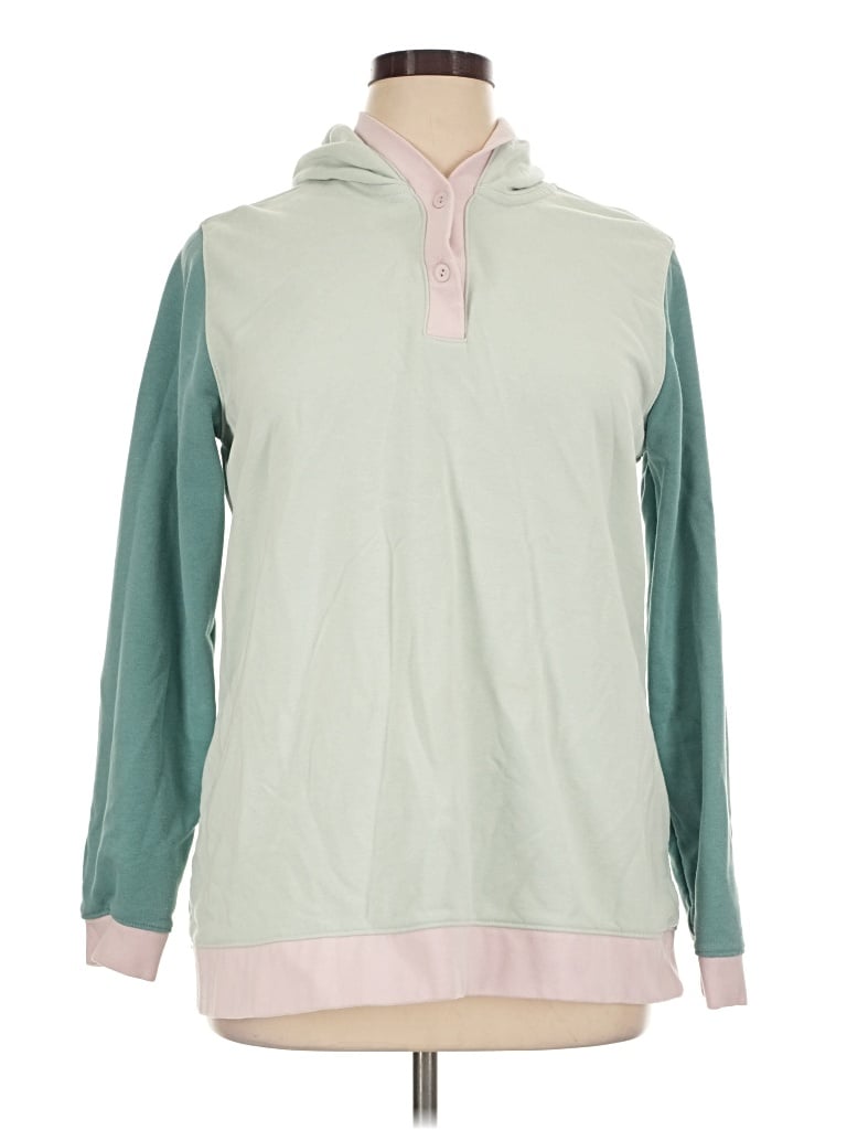 Pre-owned Lands' End Sweatshirt In Green