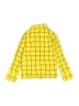 Disney 100% Polyester Checkered-gingham Yellow Long Sleeve Button-Down Shirt Size 5 - 6 - photo 2