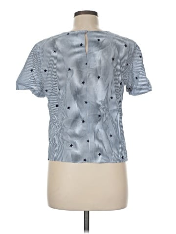 Aqua Short Sleeve Blouse (view 2)