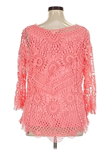 Ultra Pink 3/4 Sleeve Blouse (view 2)