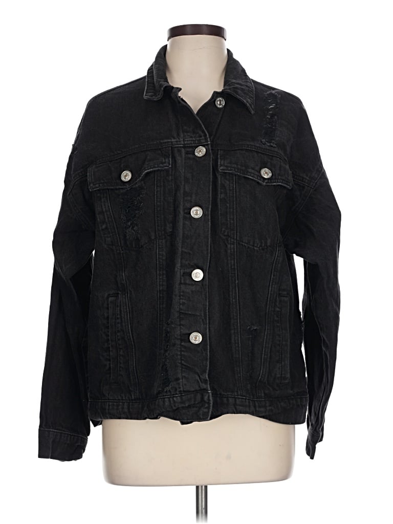 Pre-owned Forever 21 Denim Jacket In Black