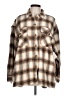 Passport 100% Polyester Plaid Brown Coat Size L - photo 1