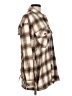 Passport 100% Polyester Plaid Brown Coat Size L - photo 4