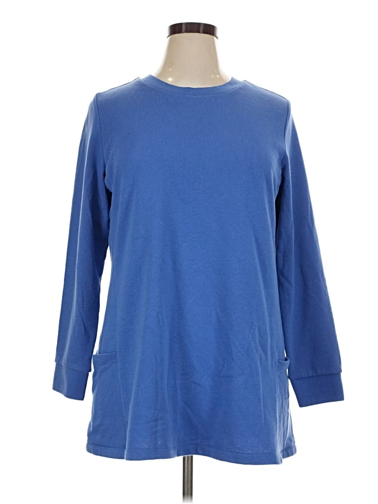 Pre-owned Susan Graver Sweatshirt In Blue
