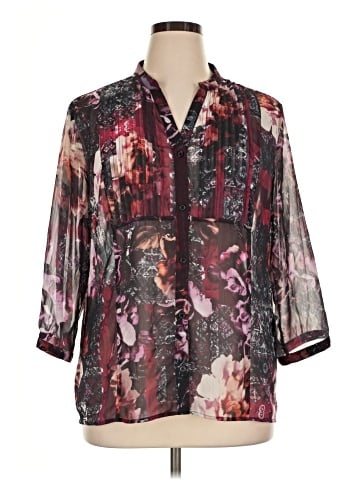 Christopher & Banks 3/4 Sleeve Blouse (view 1)