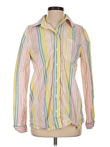 Ganni Long Sleeve Button-Down Shirt (view 1)