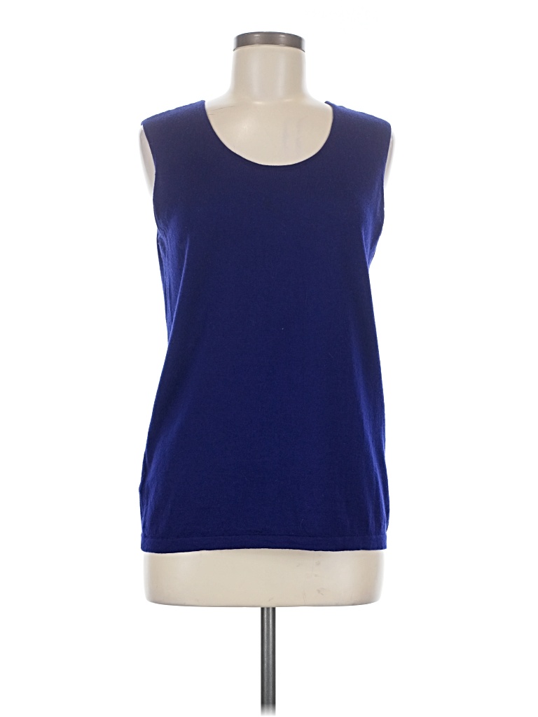Pre-owned Eileen Fisher Sweater Vest In Blue